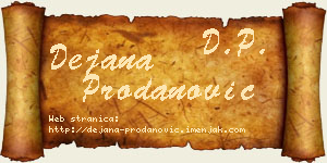 Dejana Prodanović vizit kartica